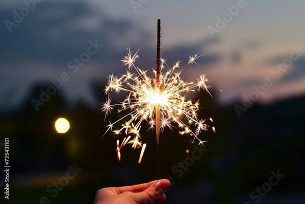 Fototapeta a hand holding a sparkler