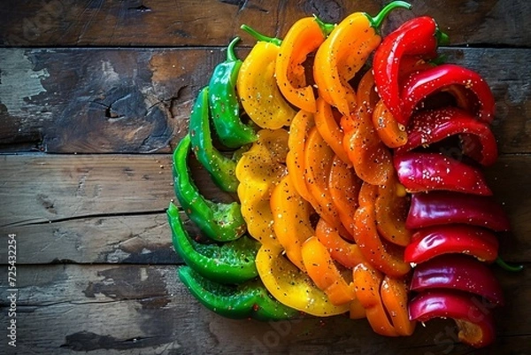 Fototapeta a group of colorful peppers