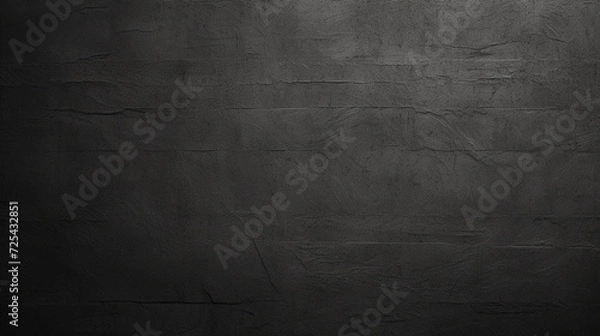 Fototapeta Dark black concrete wall background. Closeup view of the scary wall. Black surface background. Ai generated.