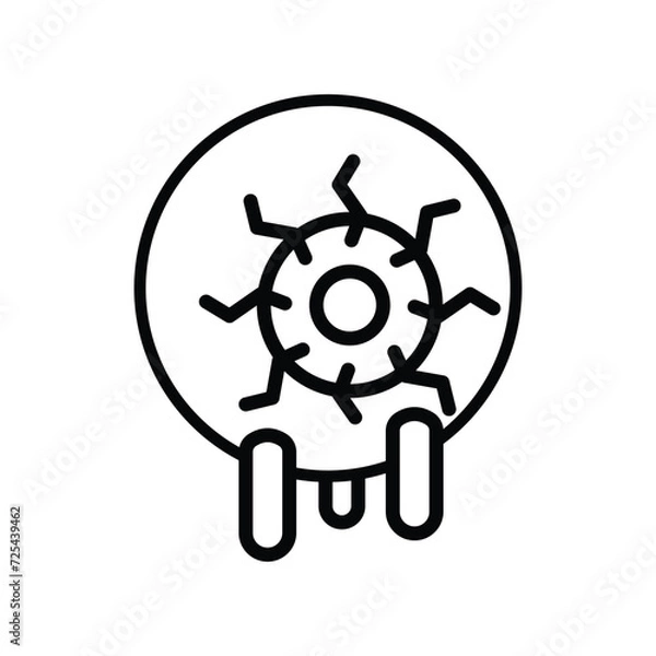 Obraz Eyeball icon with white background vector stock illustration