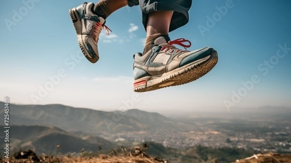 Obraz running shoes on the sky