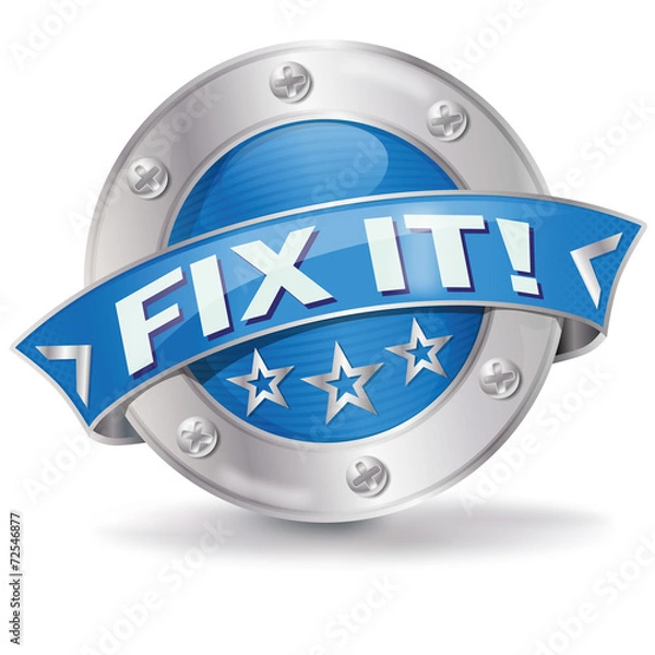 Fototapeta Button Fix It