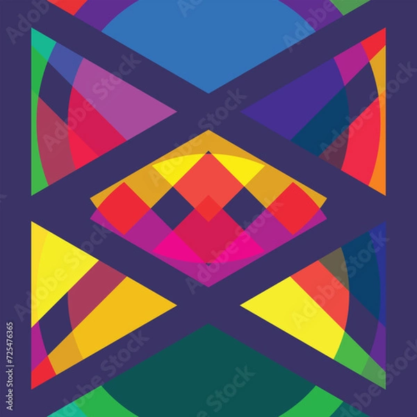 Obraz abstract geometric colorful pattern background