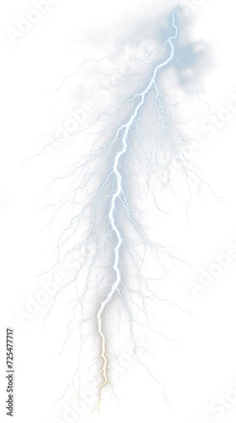 Fototapeta lightning rays on white