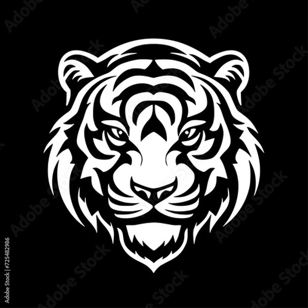 Obraz Tiger - Minimalist and Flat Logo - Vector illustration