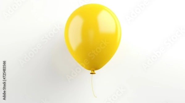 Obraz yellow balloon isolated on white background