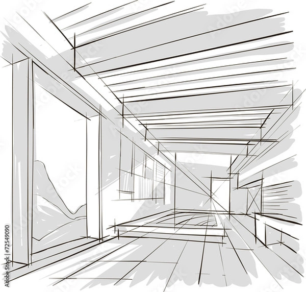 Obraz sketch of interior