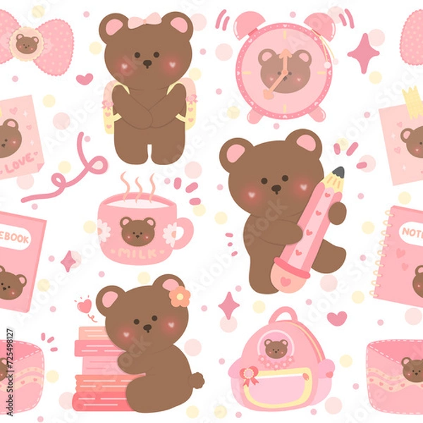 Obraz seamless pattern with teddy bears