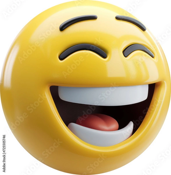 Obraz Emoji laughing transparent background PNG clipart
