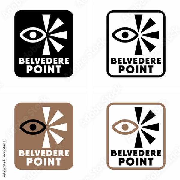 Fototapeta Belvedere Point vector information sign