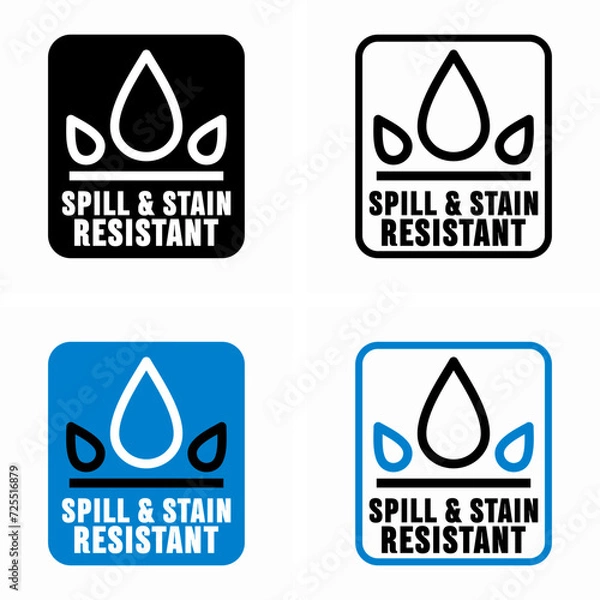 Obraz Spill and Stain Resistant vector information sign