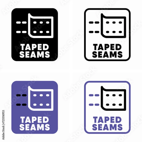 Obraz Taped Seams vector information sign