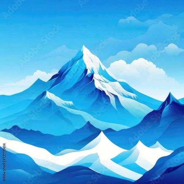 Fototapeta ice mountain illustration background