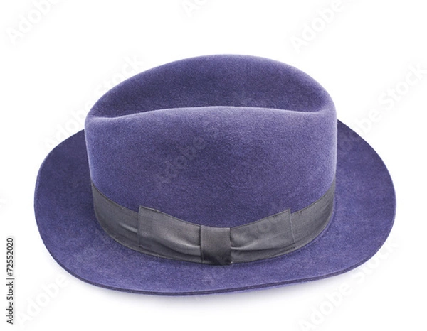 Fototapeta Dark blue hat isolated