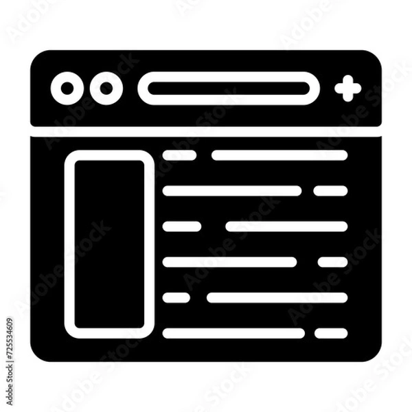 Fototapeta Browser Vector Icon