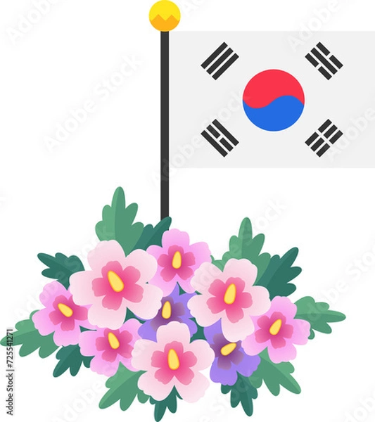 Fototapeta 태극기와무궁화