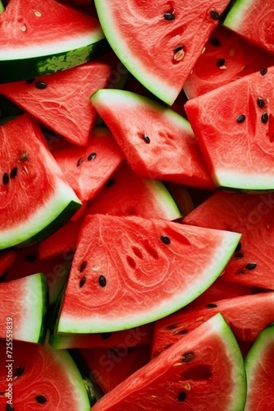 Obraz juicy watermelon pattern background