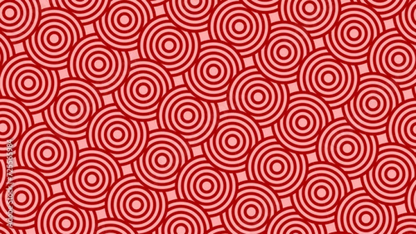Obraz Abstract vector background, a red circle overlap on a red background.