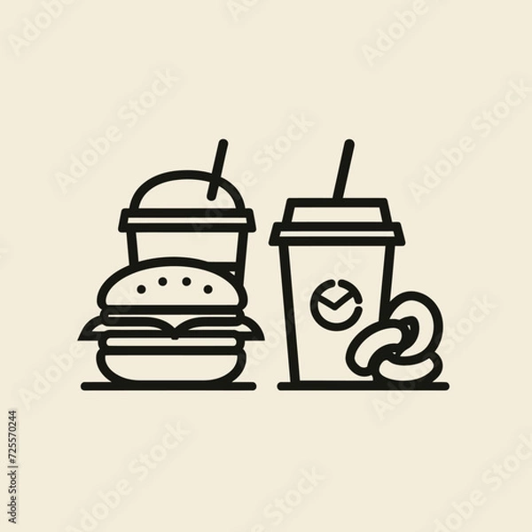 Obraz fast food icon