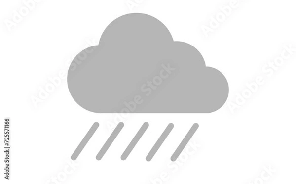 Fototapeta グレーのにわか雨のアイコン