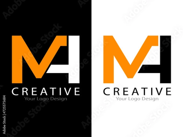 Obraz MA monogram logo design