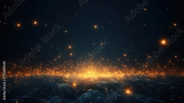 Obraz Scifi Style Particles Wallpaper Background