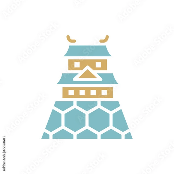 Fototapeta 日本のお城アイコン