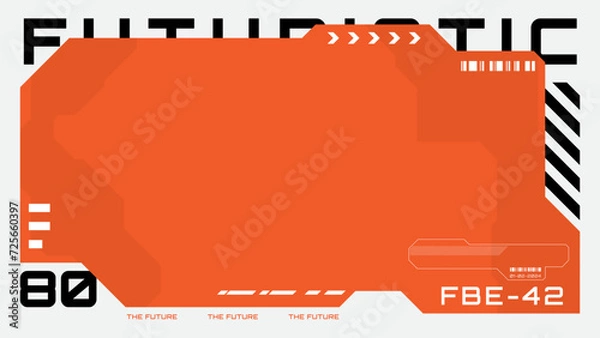 Obraz abstract futuristic background with cyberpunk style design