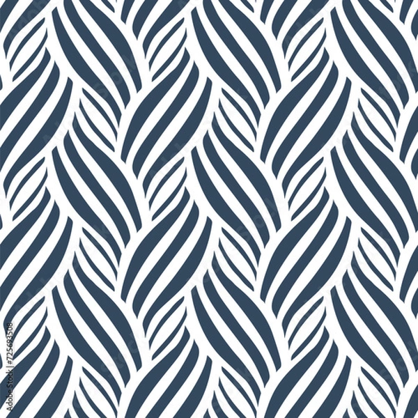 Fototapeta Black and white pattern with doodle style. Vector