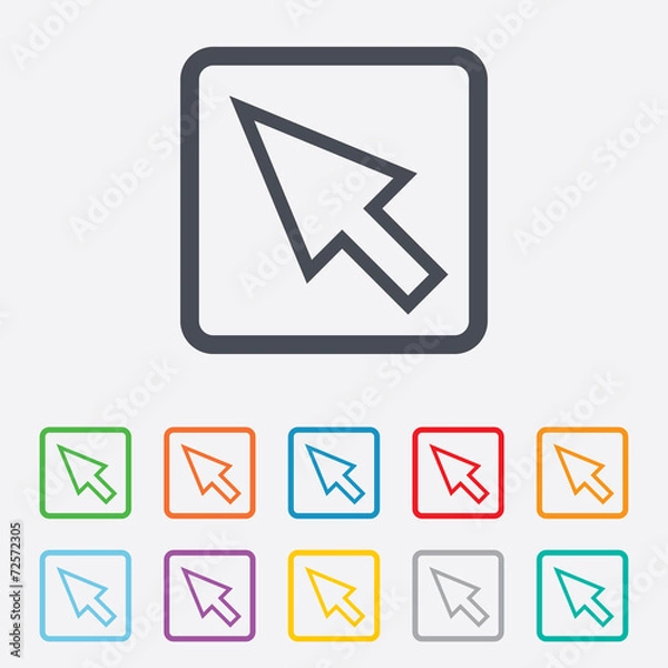 Fototapeta Mouse cursor sign icon. Pointer symbol.