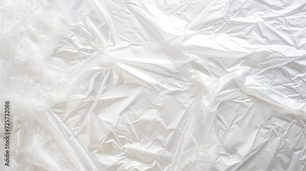 Fototapeta plastic wrap texture in white background 