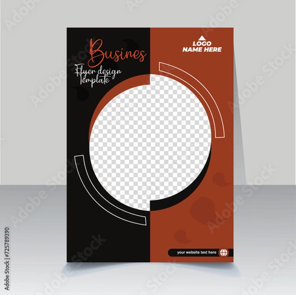 Obraz Brochure design, annual report, cover modern layout, poster, flyer vector template in A4 size