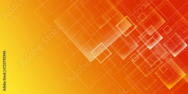 Fototapeta Abstract orange technology line  background