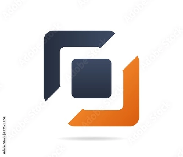 Obraz Vectors : abstract icon, cube, logo
