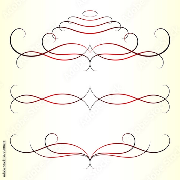 Obraz calligraphic design elements vector set