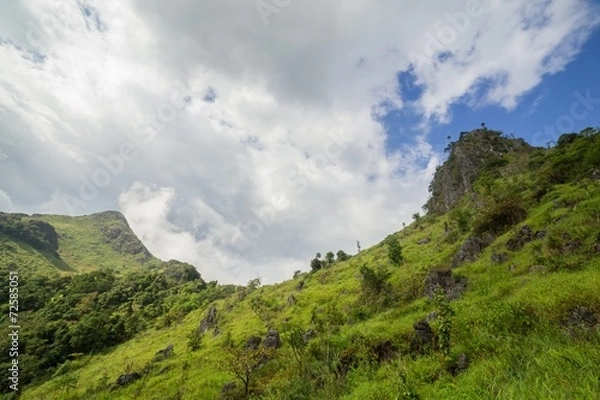 Obraz Mountain Landscape and Cloudscape with blue sky