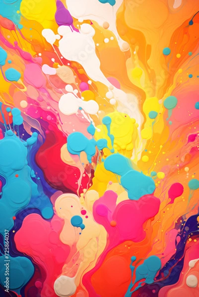 Fototapeta Abstract colorful background with splashes