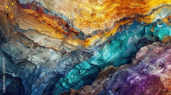 Obraz uranium deposits , close up macro view, natural beauty of these geological formations.