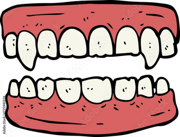 Fototapeta cartoon vampire teeth