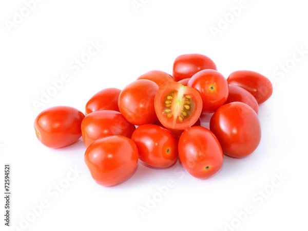 Obraz Grape or cherry tomatoes isolated on white background.