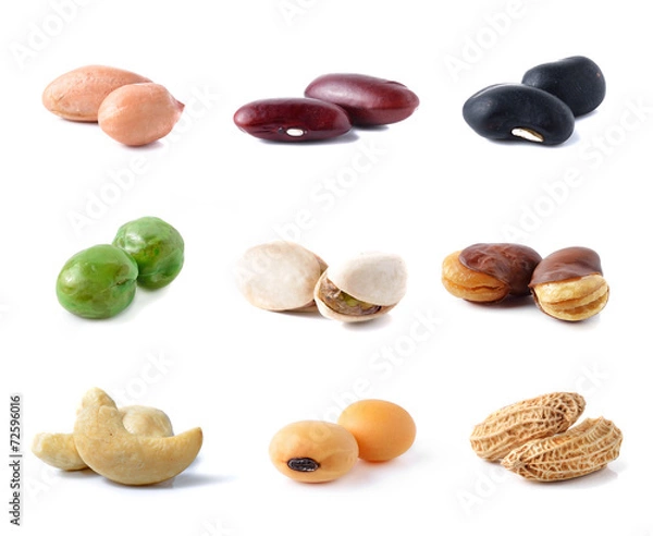 Obraz Beans on white background