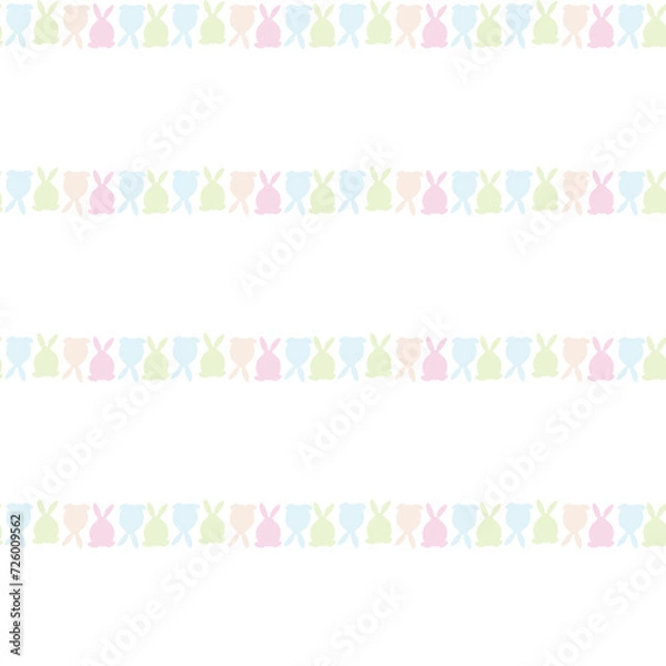 Obraz Seamless pattern with easter bunny