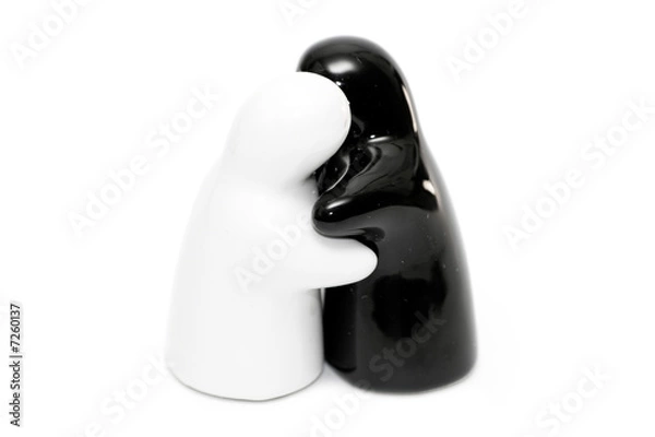 Obraz Salt and pepper together isolated