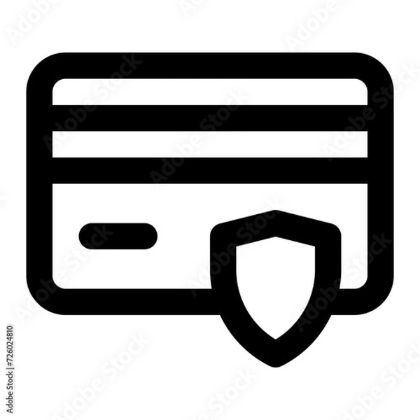 Fototapeta Payment security icon with outline style.