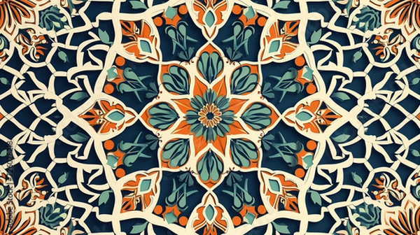 Obraz Beautiful structure of a repeating pattern in Arabic style