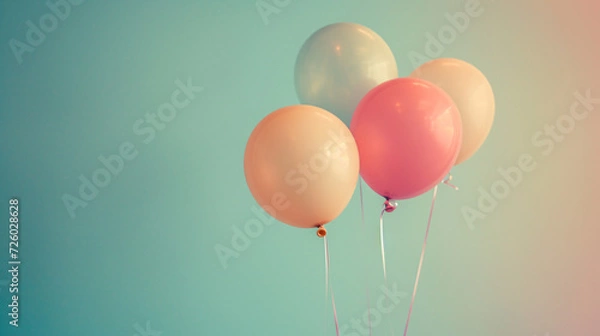 Fototapeta カラフルで楽しいパーティー気分の風船背景