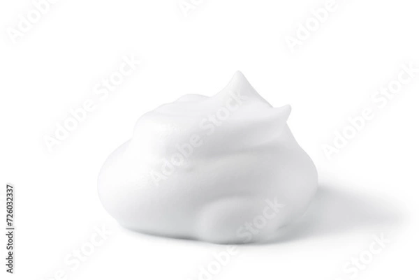 Obraz fresh shaving foam on white background