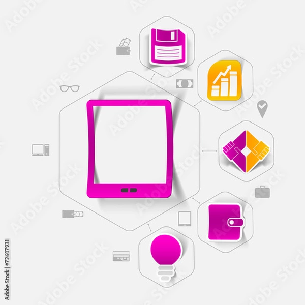 Fototapeta business sticker infographic