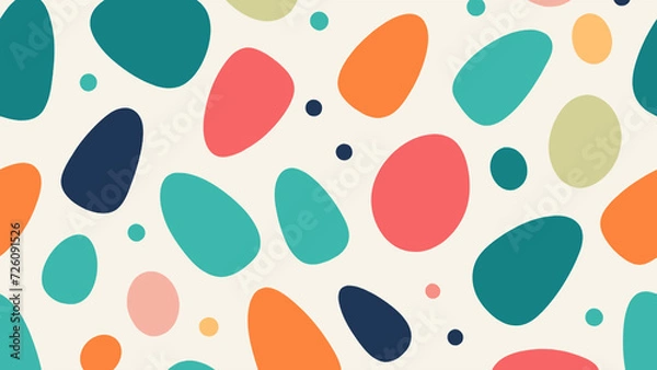 Obraz Soft color point shapes Seamless pattern 