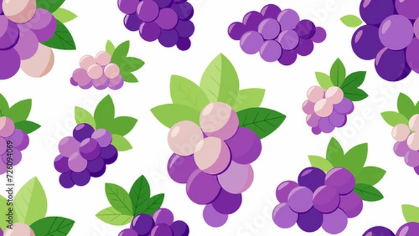 Obraz Soft color grape shapes Seamless pattern 